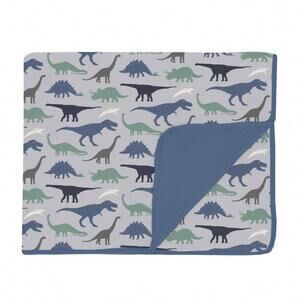 NEW KICKEE toddler's dove dino museum blanket in multi